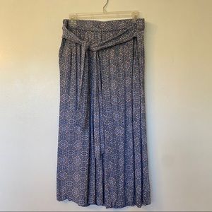 Artisan NY Blue Wide Leg Crop Pants with Pockets M